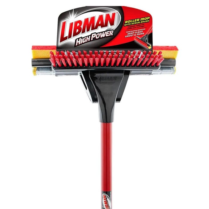 Libman High Power Roller Mop with Scrub Brush, Pack of 4