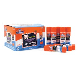 Elmer's School Glue Sticks, 0.24 Ounce, Disappearing Purple, Pack of 30 081455
