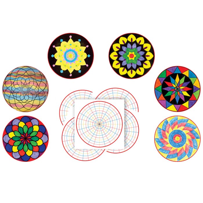 Roylco Make-a-Mandala Paper, Assorted Colors, 36 Sheets