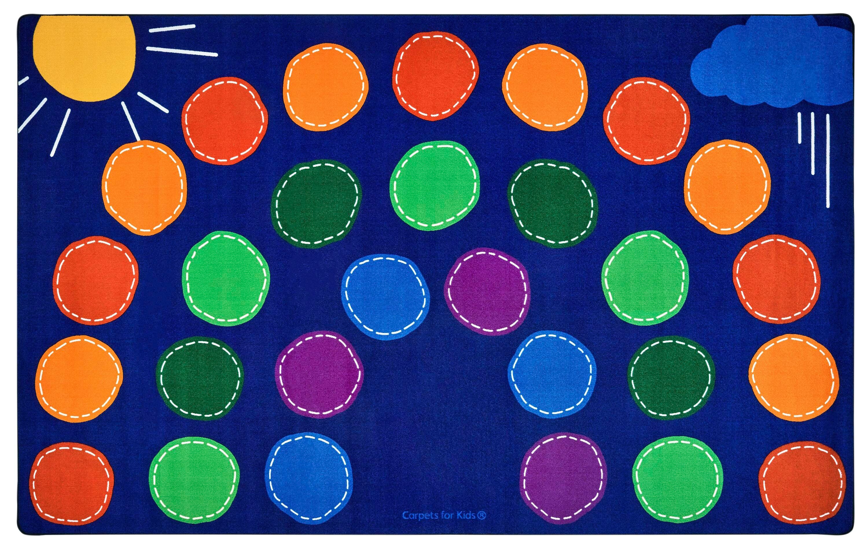 Carpets for Kids Premium Rainbow Seating Carpet, Rectangle 4002375