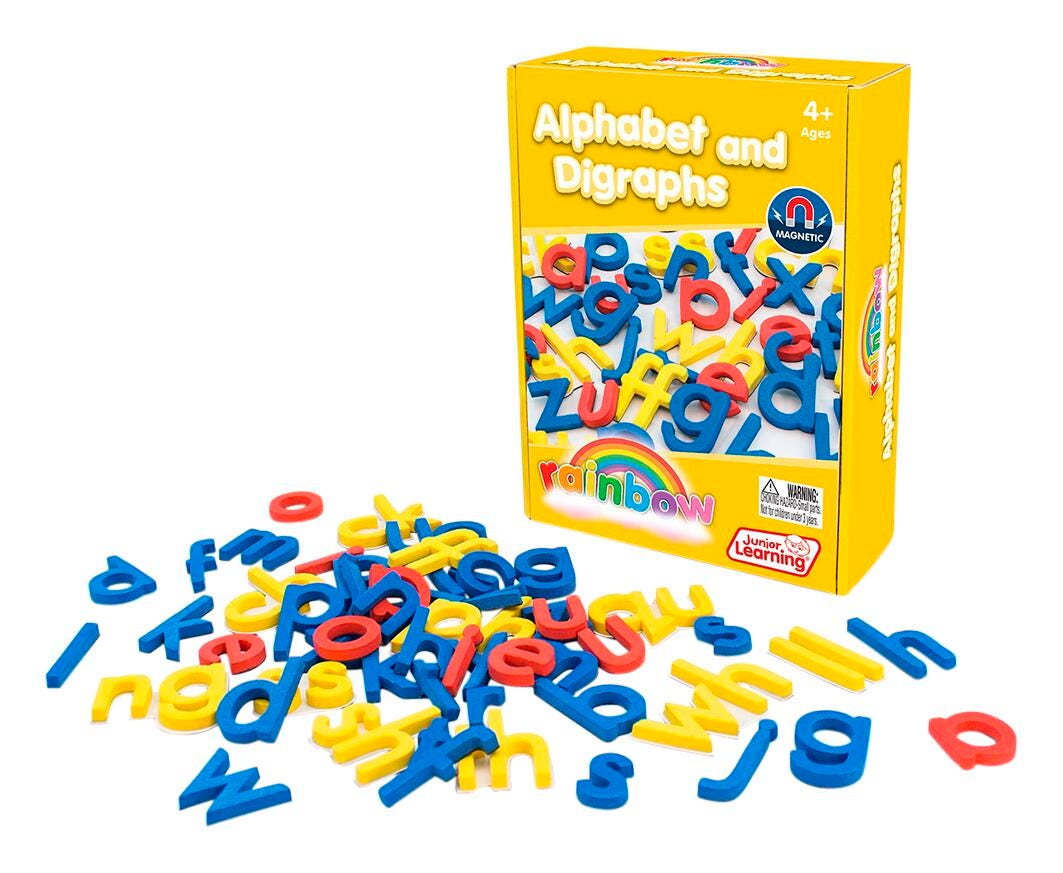 Junior Learning Rainbow Alphabet and Digraphs, 57 Pieces, Item Number 2040967