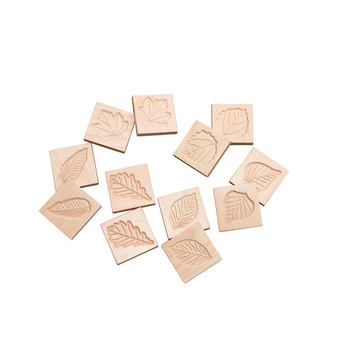 Yellow Door Match Me: Sensory Leaf Tiles, Set of 12