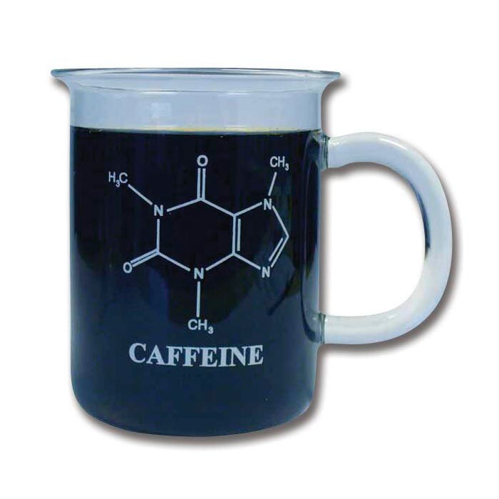 Frey Scientific Beaker Mug with Caffeine Symbol