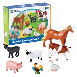 Learning Resources Jumbo Farm Animals, Set of 7 1297070