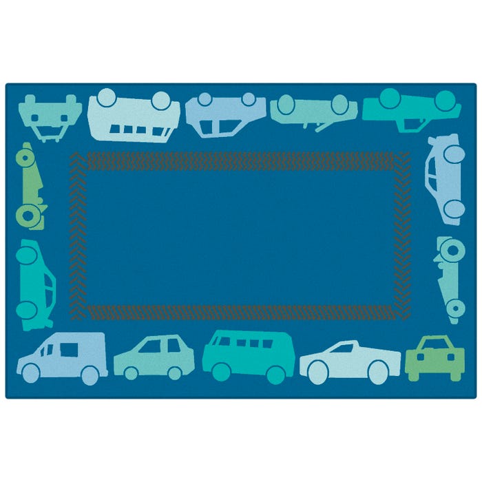 Carpets for Kids KIDSValue Plus All Autos Border, Rectangle