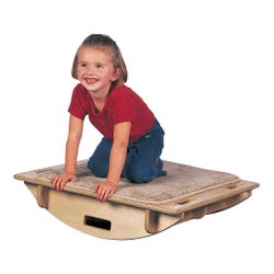 Southpaw Enterprises Small Rocker Board with Carpet Top, 28 x 28 Inches, Birch Plywood 015689