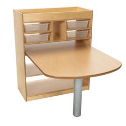 Childcraft STEM Collaboration Table with 4 Translucent Flat Trays, 30 x 41-3/4 x 36 Inches 2048162