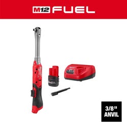 Milwaukee M12 FUEL 3/8-Inch Extended Reach High Speed Ratchet Kit with Battery and Charger