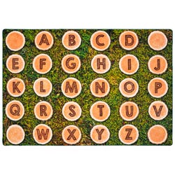 Carpets for Kids Alphabet Tree Rounds Carpet, 8 x 12 Feet, Rectangle, Brown, Item Number 2019709