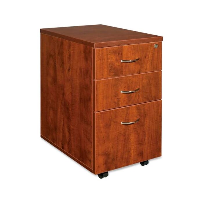 Classroom Select Laminate Mobile 3 Drawer Pedestal, 15-3/4 x 22 x 28-5/8 Inches, Cherry