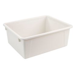 School Smart Deep Storage Bin, 10-3/4 x 13-3/8 x 5-1/4 Inches, White 2023527