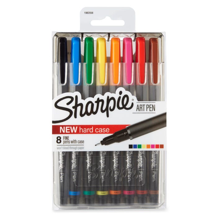 Sharpie Art Pens, Fine Tip, Assorted Colors, Set of 8