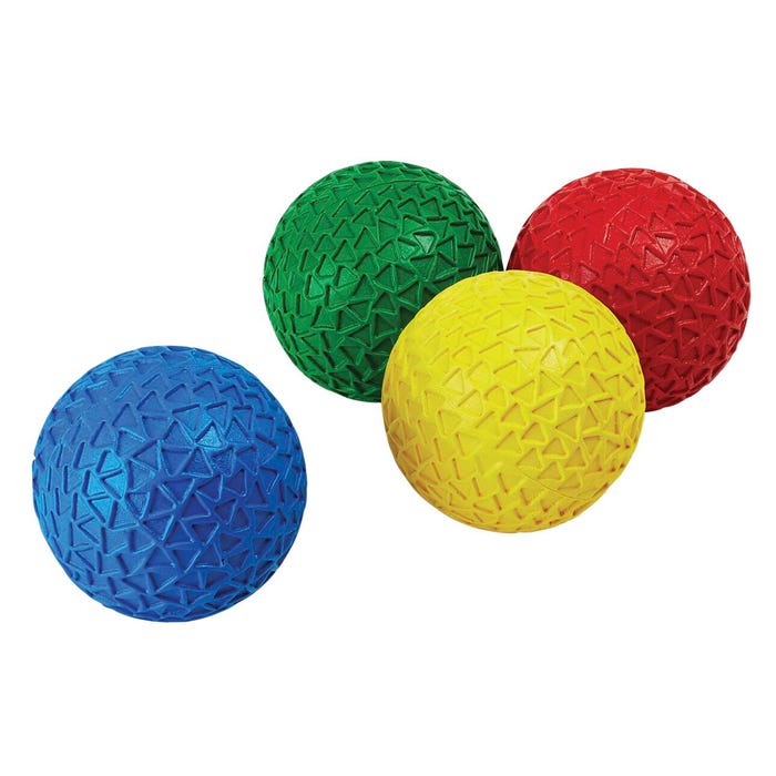 Sportime Textured Foam Balls, 5 Inch Diameter, Assorted Colors, Set of 4