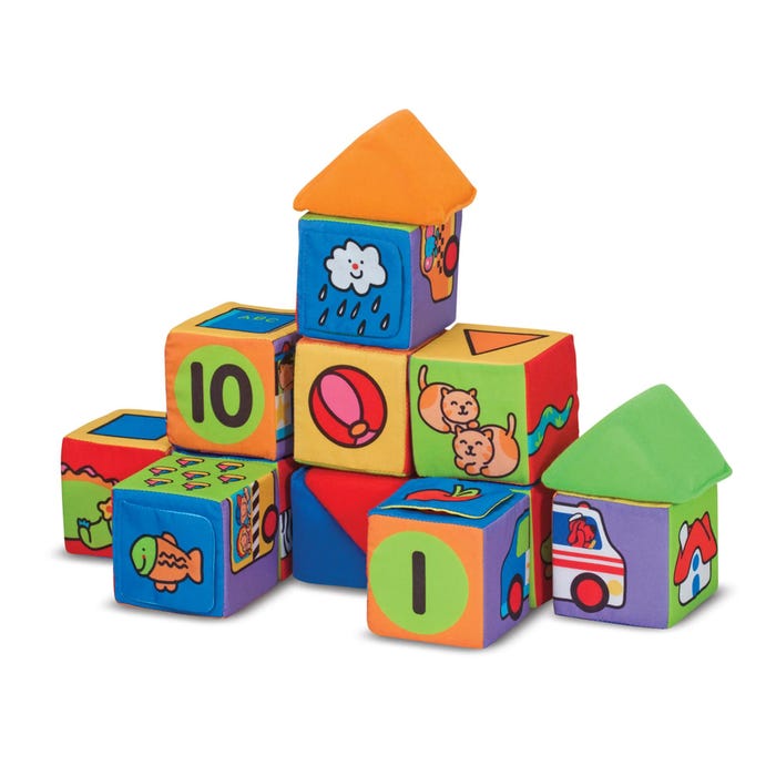 Melissa & Doug Match and Build Blocks, 14 Pieces