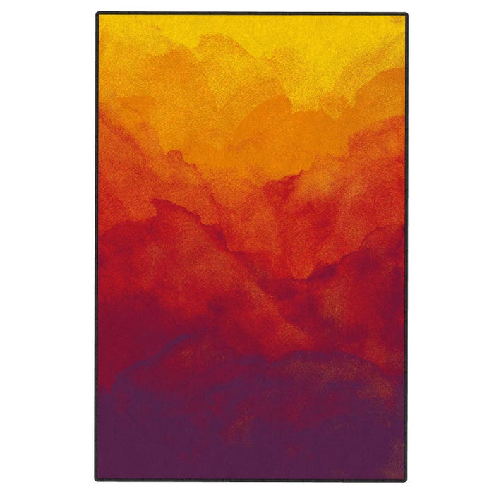 Classroom Select Watercolor Mountains Accent Carpet