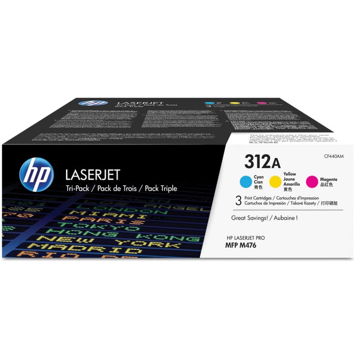 HP 312A Ink Cartridge, CF440AM, Tri-Color