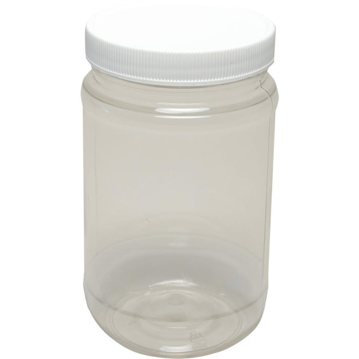 Delta Education Jar with Lid, Plastic, Clear, 16 Ounce