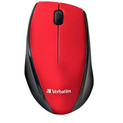 Verbatim Wireless Notebook Multi-Trac Blue LED Mouse, Red 2136016