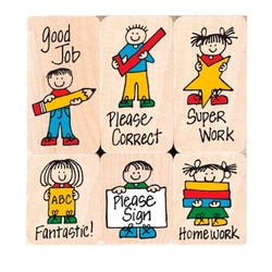 Hero Arts Rubber Woodblock Stamp Set, Paper Grading, Set of 6 075683