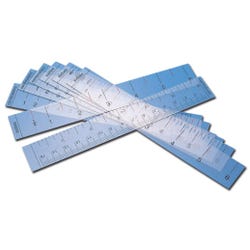 Delta Education Overhead Ruler Set, 12 in, Set of 8 180-5814