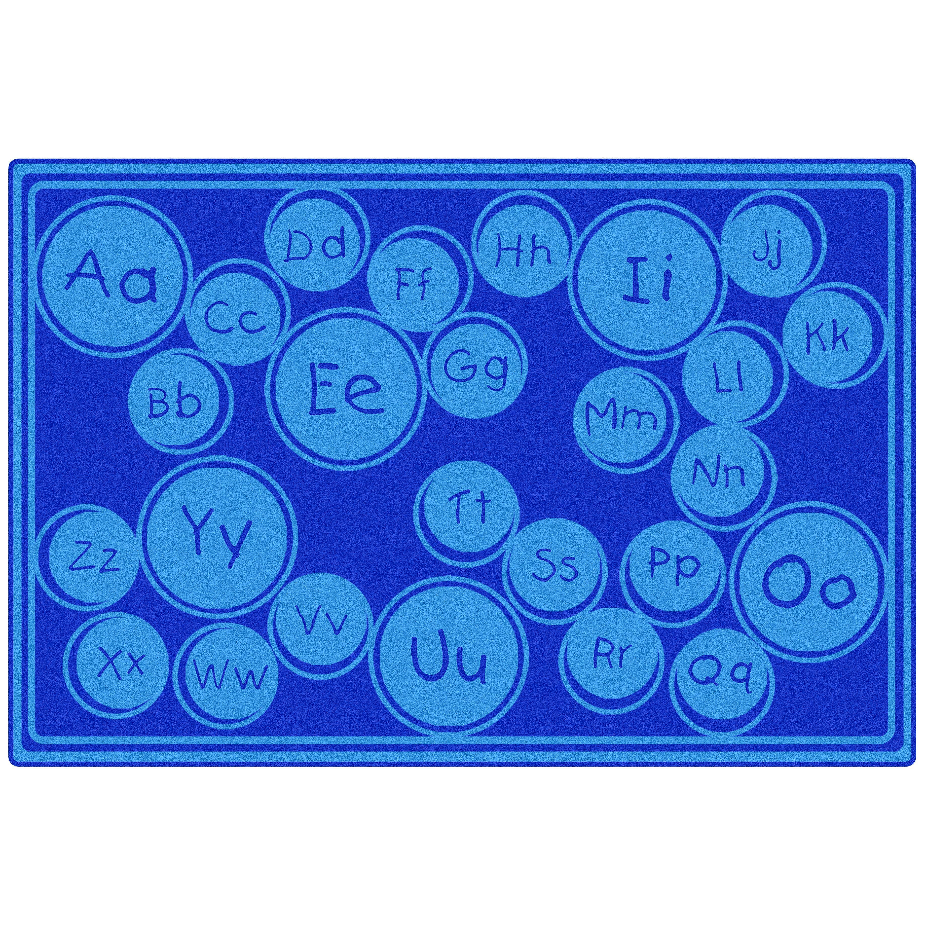 Carpets for Kids Premium Alphabet Bubbles Seating, Rectangle