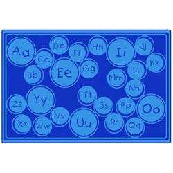 Carpets for Kids Premium Alphabet Bubbles Seating, Rectangle