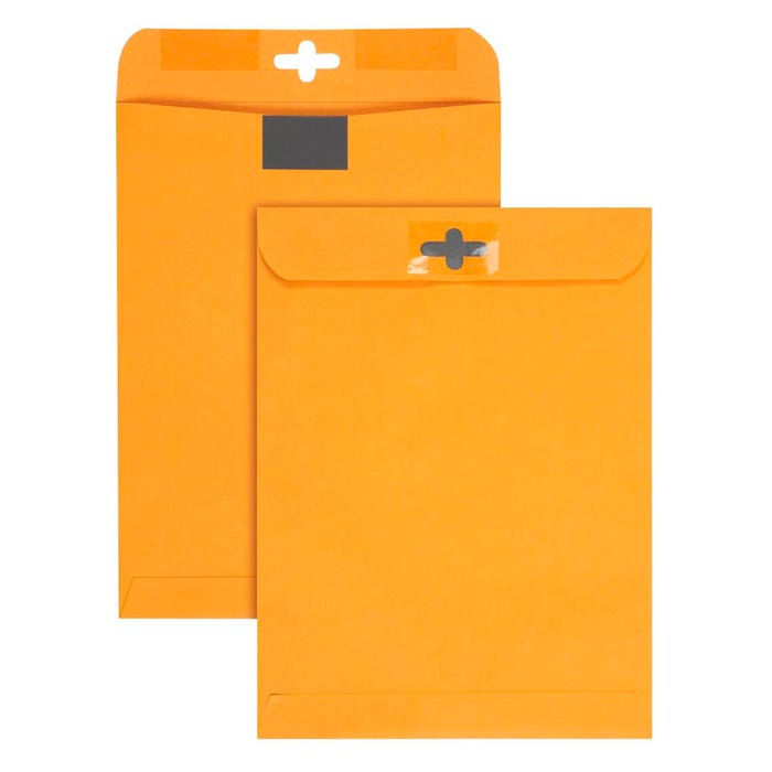 Quality Park Postage Saving Clasp Envelopes, 9 x 12 Inches, Kraft Brown, Pack of 100