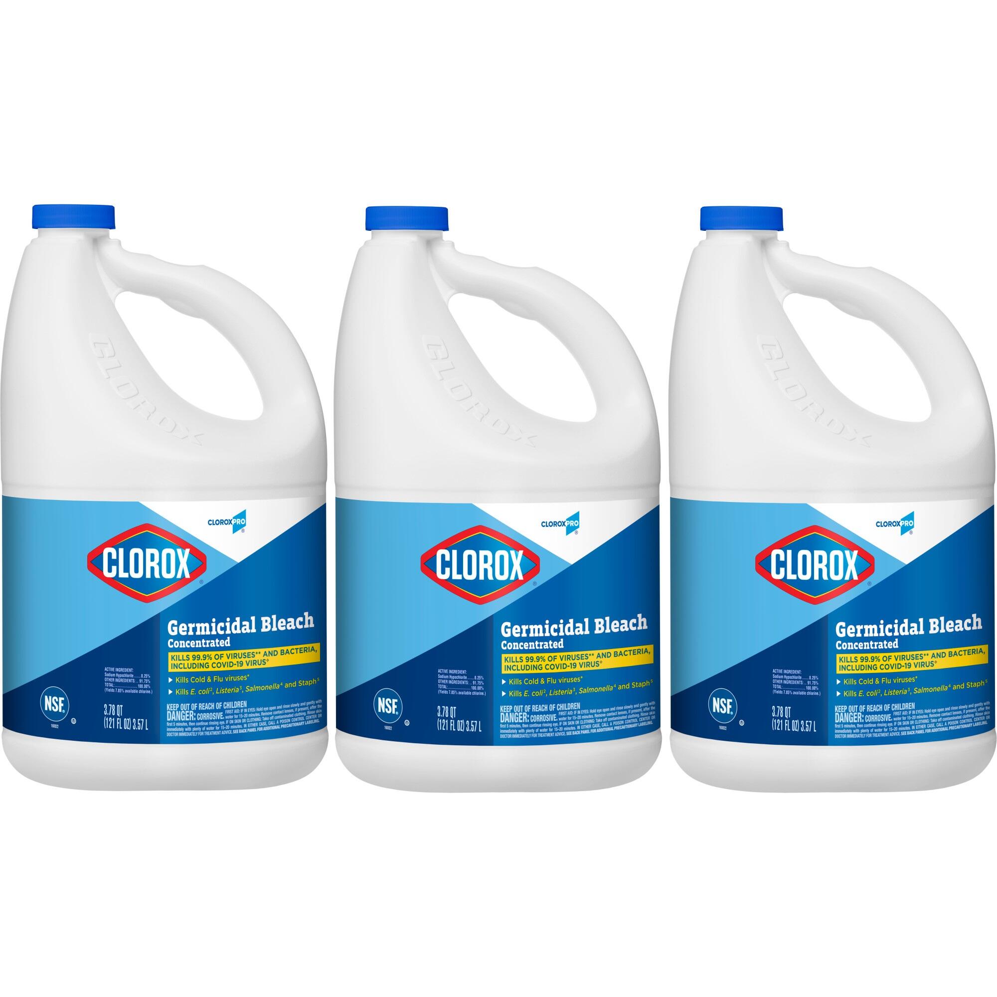 Clorox Germicidal Liquid Bleach Concentrate, 121 Ounces, Pack of 3 2214943