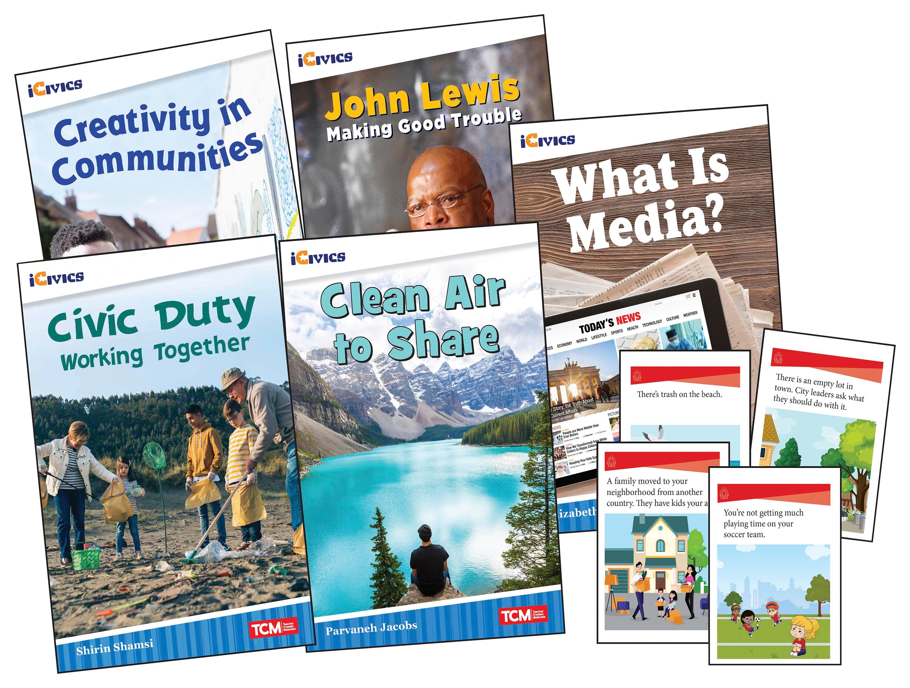 Teacher Created Materials Community & Social Awareness Book Set and Game Cards, Grade 3, Item Number 2097293