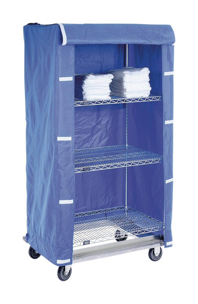 Nexel Chrome Wire Linen Cart with Nylon Cover