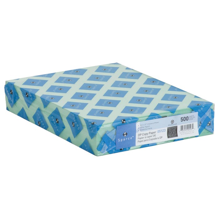 Sparco Multipurpose Paper, 8-1/2 x 11 Inches, 20 lb, Green, 500 Sheets