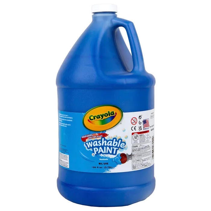 Crayola Washable Paint, 1 Gallon Jug, Blue