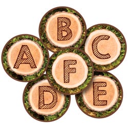 Carpets for Kids Alphabet Tree Carpet Seating Rounds, 12 Inch Rounds, Set of 26, Brown, Item Number 2019688