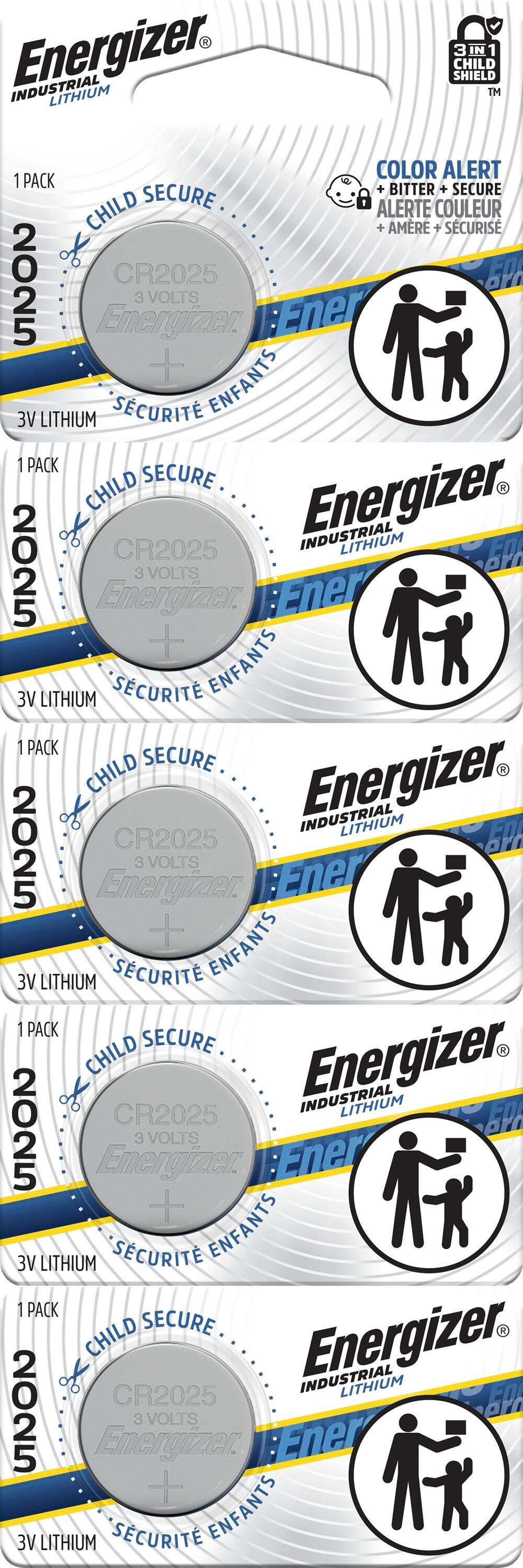Energizer Industrial 2025 Lithium 3V Battery, Pack of 5 2215539