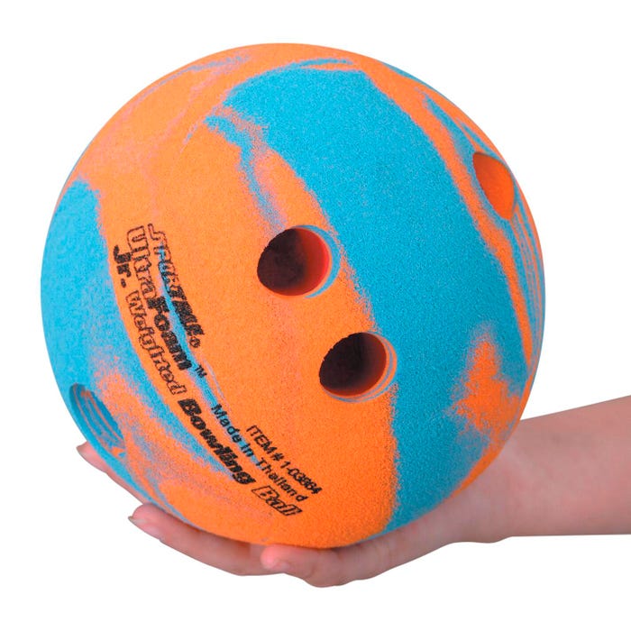 Sportime UltraFoam Junior Bowling Ball, 6 Inches, 1 Pound, Orange and Blue