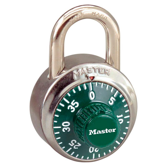 Master Lock Key Controlled Combination Padlock 1525, Assorted Dial Colors