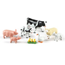 Learning Resources Jumbo Farm Animals, Mommas & Babies, Set of 8