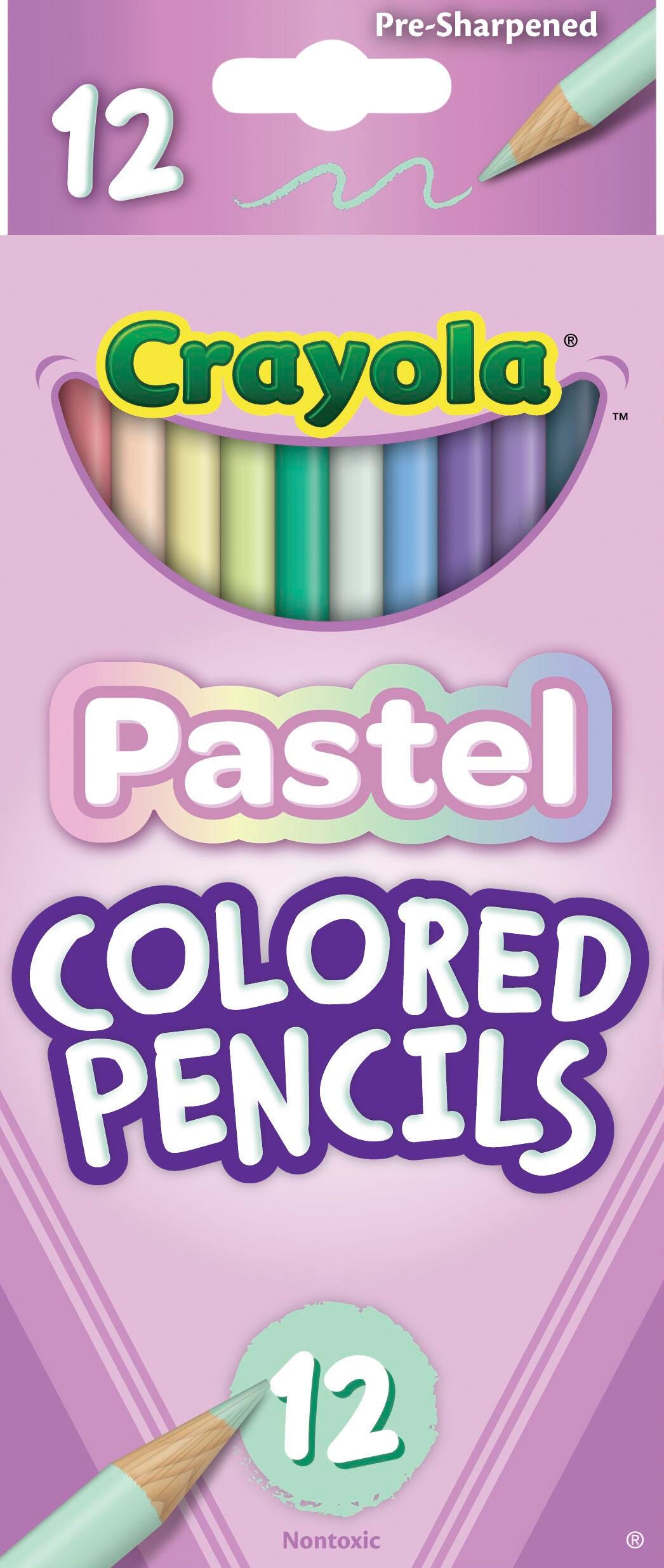 Crayola Pastel Colored Pencils, Assorted Colors, Set of 12 Item Number 2130511