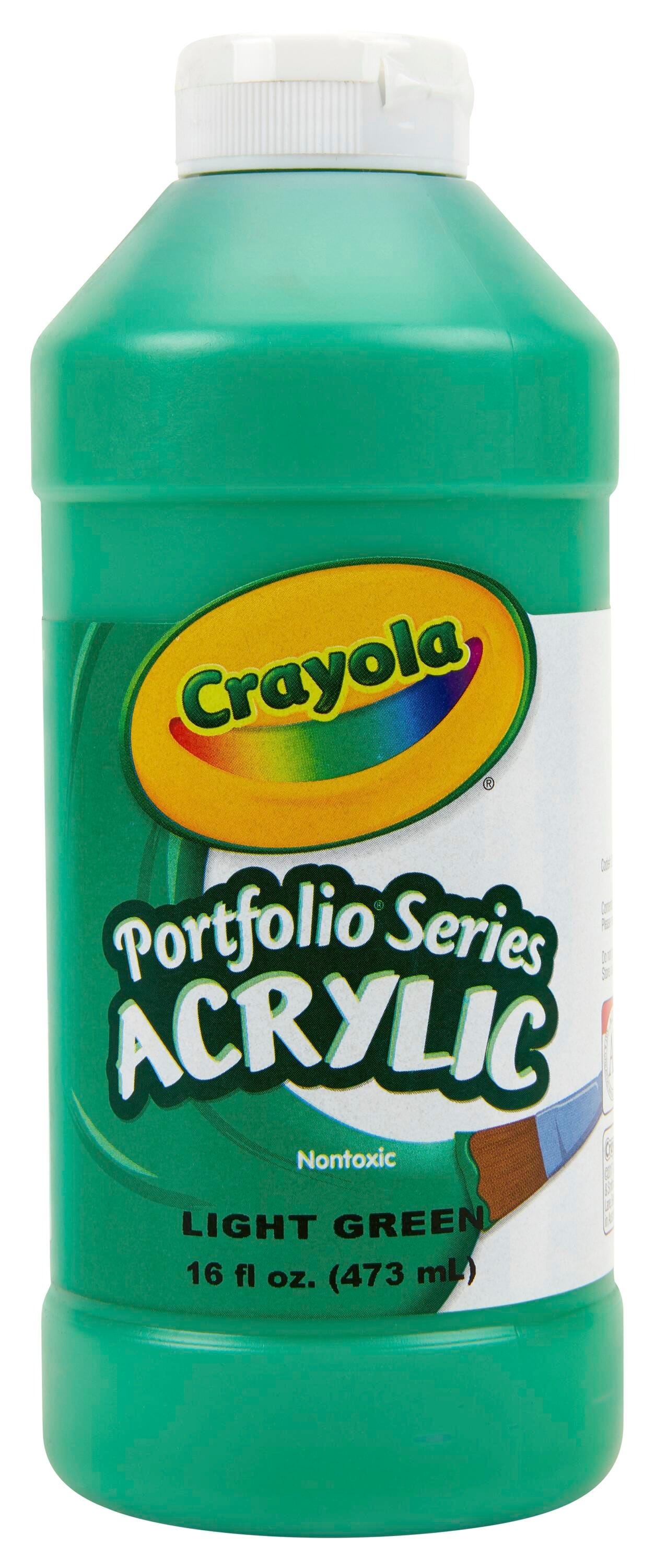 Crayola Portfolio Non-Toxic Acrylic Paint, 1 pt Squeeze Bottle, Light Green, Item Number 216644