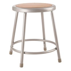 National Public Seating Heavy Duty Steel Stool, 18 Inch, Gray 600255