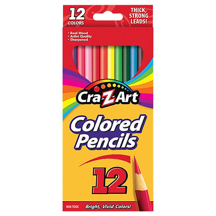 Cra-Z-Art Colored Pencils, Assorted Colors, Set of 12
