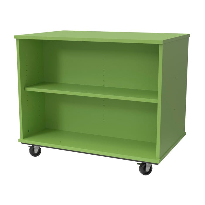Classroom Select Expanse Series Mobile Storage Bookcase with Locking Casters, Double Sided