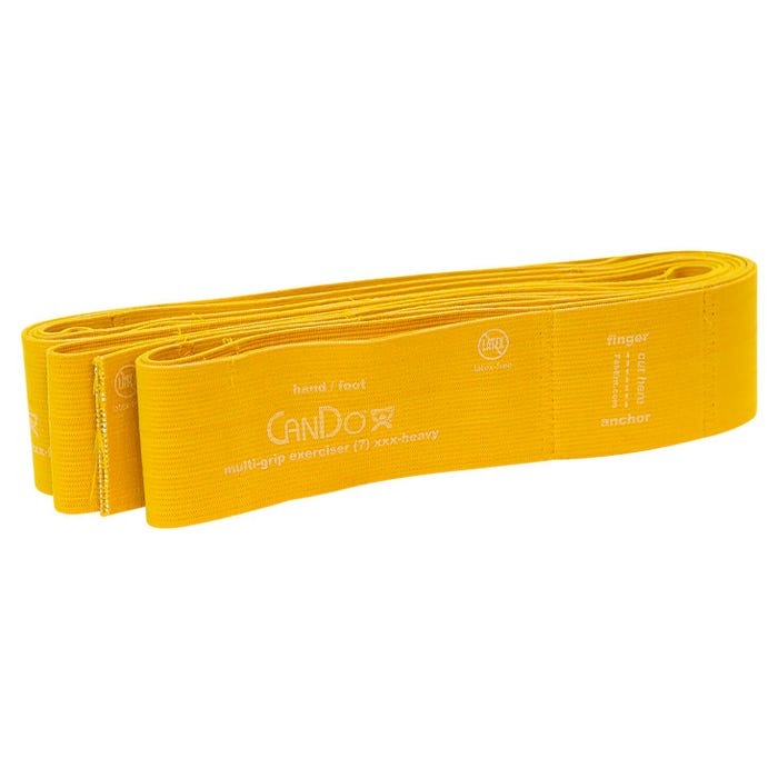 CanDo Multi-Grip Exerciser, 6 Feet, XXX-Heavy, Gold