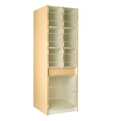 Stevens I.D. Systems 7 Compartment Instrument Storage, Grille Doors, 27 x 40 x 84 Inches 4001055
