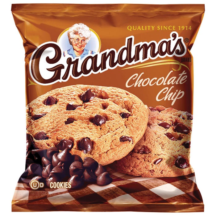 Quaker Oats Grandma's Cookies, Chocolate Chip, Pack of 60