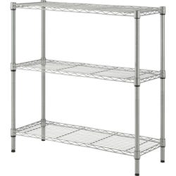 Lorell Light-Duty Wire Shelving, 36 x 14 x 36 Inches, Silver, Item Number 1591969