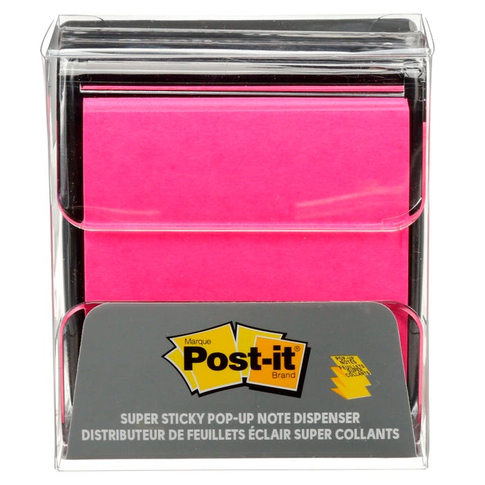 Post-it Pop-up Notes Wrap Dispenser, 3 x 3 Inches, Black