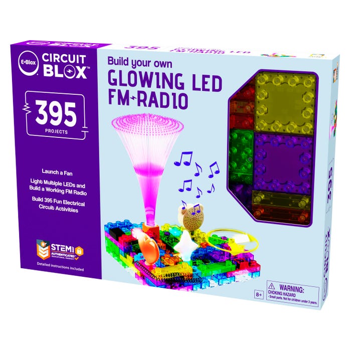 E-Blox BYO Glowing LED FM Radio