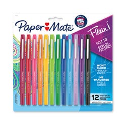 Paper Mate Flair Point Guard Marker Pens, Pack of 12