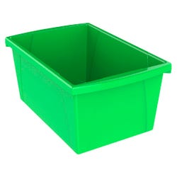 Storex Classroom Storage Bin, 5-1/2 Gallon, Green